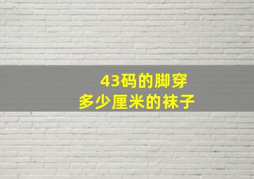 43码的脚穿多少厘米的袜子