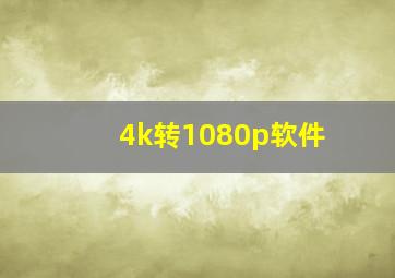 4k转1080p软件