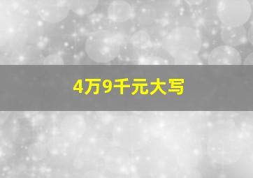 4万9千元大写