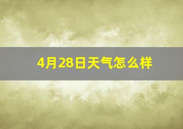 4月28日天气怎么样