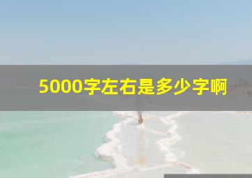 5000字左右是多少字啊