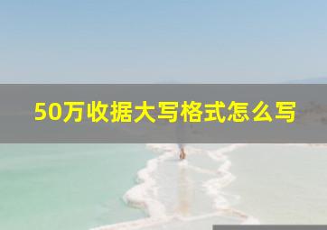 50万收据大写格式怎么写