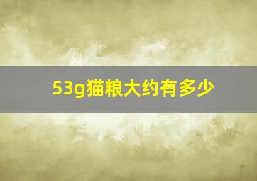 53g猫粮大约有多少