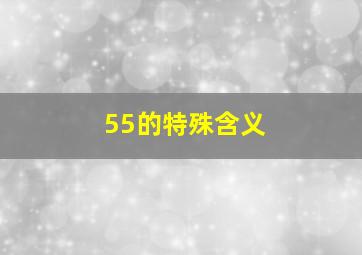 55的特殊含义