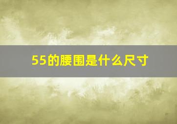 55的腰围是什么尺寸