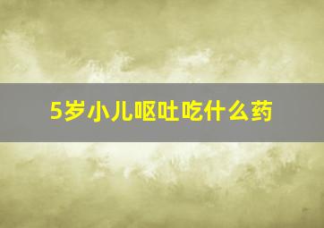 5岁小儿呕吐吃什么药