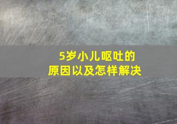 5岁小儿呕吐的原因以及怎样解决