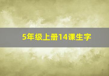 5年级上册14课生字