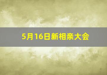 5月16日新相亲大会