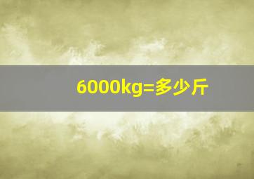 6000kg=多少斤