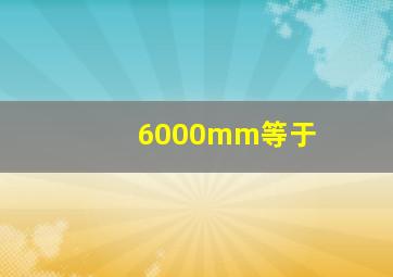 6000mm等于