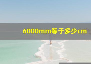 6000mm等于多少cm