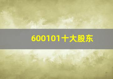 600101十大股东