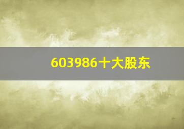 603986十大股东