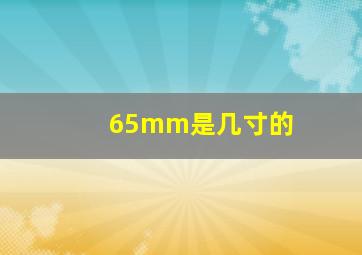 65mm是几寸的