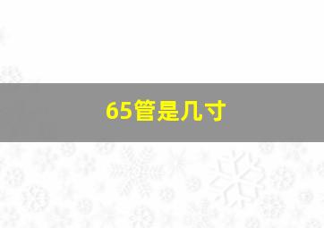 65管是几寸