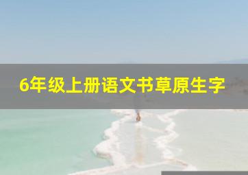 6年级上册语文书草原生字