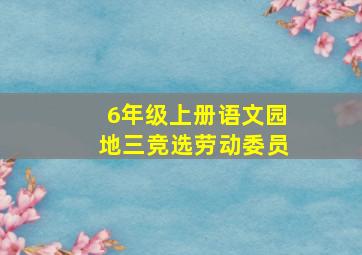 6年级上册语文园地三竞选劳动委员