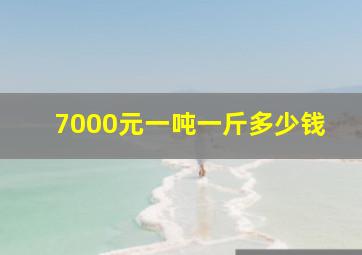 7000元一吨一斤多少钱