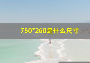 750*260是什么尺寸