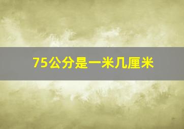 75公分是一米几厘米