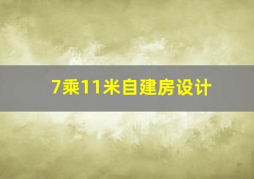 7乘11米自建房设计