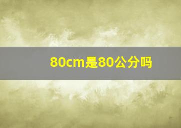 80cm是80公分吗