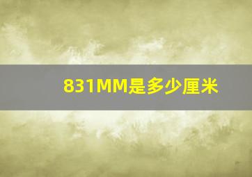 831MM是多少厘米