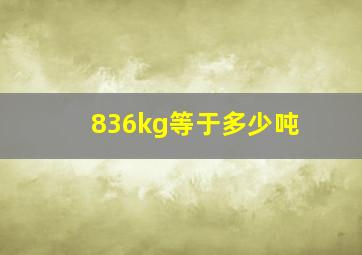 836kg等于多少吨