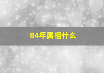 84年属相什么