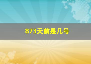 873天前是几号