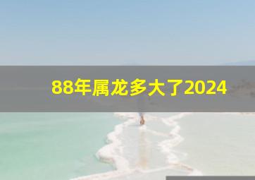 88年属龙多大了2024