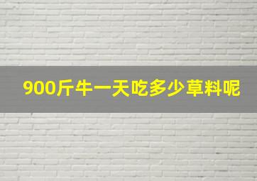 900斤牛一天吃多少草料呢