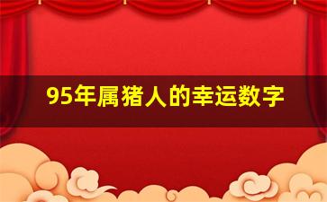 95年属猪人的幸运数字