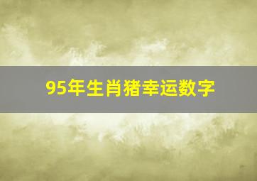 95年生肖猪幸运数字