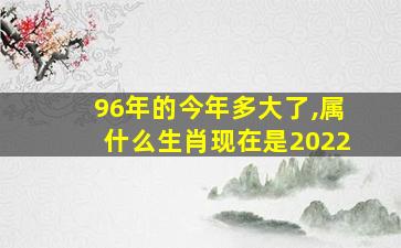 96年的今年多大了,属什么生肖现在是2022