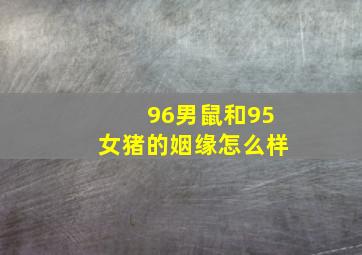 96男鼠和95女猪的姻缘怎么样