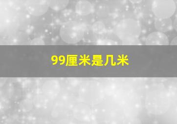 99厘米是几米