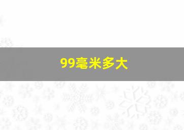 99毫米多大