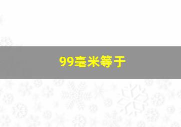 99毫米等于