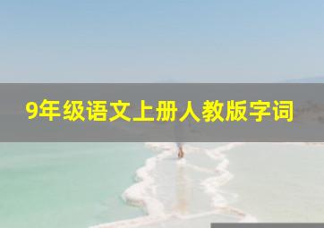 9年级语文上册人教版字词