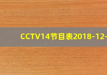 CCTV14节目表2018-12-13