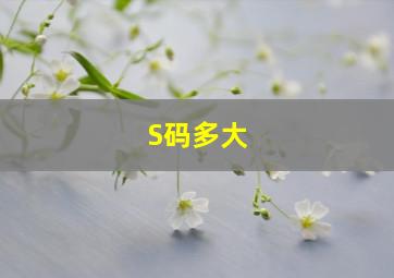 S码多大