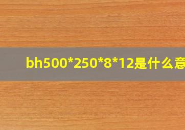 bh500*250*8*12是什么意思