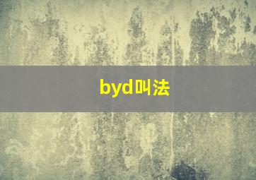 byd叫法