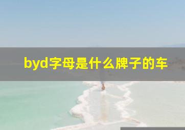 byd字母是什么牌子的车