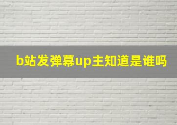 b站发弹幕up主知道是谁吗