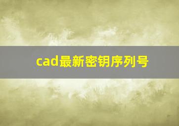 cad最新密钥序列号