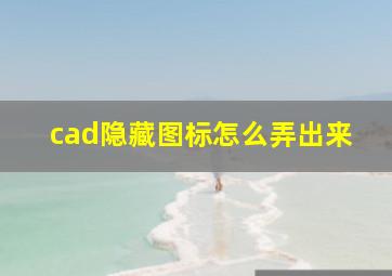 cad隐藏图标怎么弄出来