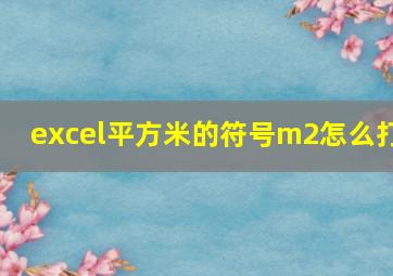 excel平方米的符号m2怎么打